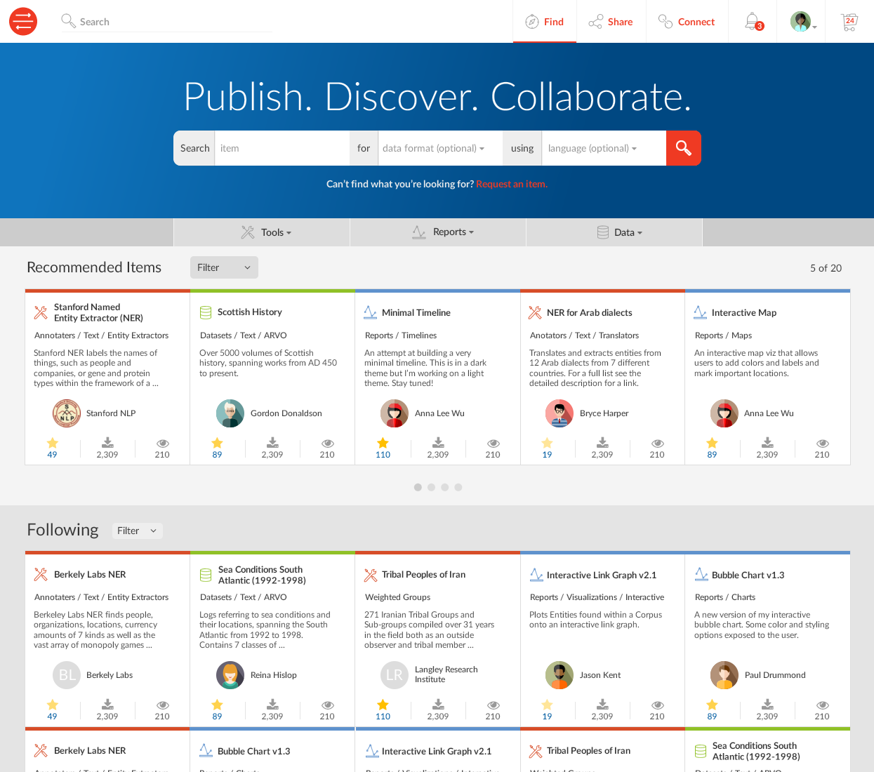 UI for AI search engine