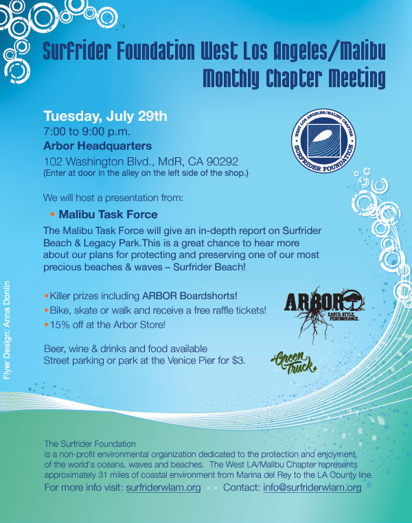 Surfrider meeting flyer design