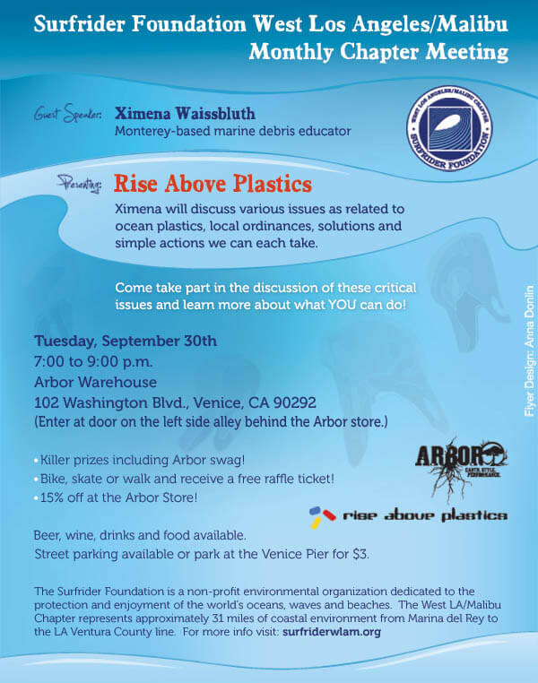 Surfrider meeting flyer design